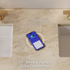 Brittany 60" Double Vanity, Urban Gray, w/ 3 CM Tajnar Eclos Top w/FreePower Wireless Charger