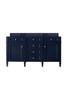 Brittany 60" Double Vanity, Victory Blue, w/ 3 CM Tajnar Eclos Top w/FreePower Wireless Charger