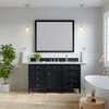 Brittany 60" Single Vanity, Black Onyx w/ 3 CM Lime Delight Silestone Top