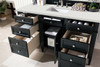 Brittany 60" Single Vanity, Black Onyx w/ 3 CM Lime Delight Silestone Top