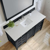 Brittany 60" Single Vanity, Black Onyx w/ 3 CM Lime Delight Silestone Top
