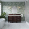 Brittany 60" Single Vanity, Burnished Mahogany, w/ 3 CM Siberian Silestone Top