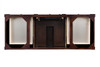 Brittany 60" Single Vanity, Burnished Mahogany, w/ 3 CM Siberian Silestone Top