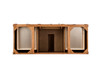 Brittany 60" Single Vanity, Saddle Brown w/ Single Hole 3 CM White Zeus Silestone Top & Backsplash