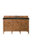 Brittany 60" Single Vanity, Saddle Brown, w/ 3 CM Phantome Eclos Top