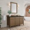 Brittany 60" Single Vanity, Saddle Brown, w/ 3 CM Phantome Eclos Top