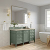 Brittany 60" Single Vanity, Smokey Celadon, w/ 3 CM Tajnar Eclos Top