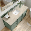 Brittany 60" Single Vanity, Smokey Celadon, w/ 3 CM Tajnar Eclos Top