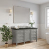 Brittany 60" Single Vanity, Urban Gray, w/ 3 CM Phantome Eclos Top