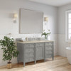 Brittany 60" Single Vanity, Urban Gray, w/ 3 CM Tajnar Eclos Top