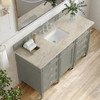 Brittany 60" Single Vanity, Urban Gray, w/ 3 CM Tajnar Eclos Top