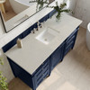 Brittany 60" Single Vanity, Victory Blue, w/ 3 CM Siberian Silestone Top