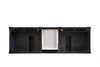 Brittany 72" Double Vanity, Black Onyx w/ 3 CM Victorian Silver Silestone Top