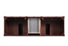 Brittany 72" Double Vanity, Burnished Mahogany w/ Single Hole 3 CM White Zeus Silestone Top & Backsplash