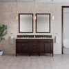 Brittany 72" Double Vanity, Burnished Mahogany, w/ 3 CM Tajnar Eclos Top