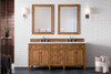 Brittany 72" Double Vanity, Saddle Brown w/ 3 CM Eternal Jasmine Pearl Silestone Top w/FreePower Wireless Charger