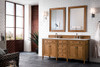 Brittany 72" Double Vanity, Saddle Brown w/ 3 CM Eternal Jasmine Pearl Silestone Top w/FreePower Wireless Charger