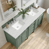 Brittany 72" Double Vanity, Smokey Celadon w/ 3 CM Ethereal Noctis Top