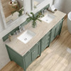 Brittany 72" Double Vanity, Smokey Celadon, w/ 3 CM Tajnar Eclos Top
