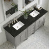 Brittany 72" Double Vanity, Urban Gray, w/ 3 CM Phantome Eclos Top