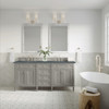 Brittany 72" Double Vanity, Urban Gray w/ 3 CM Parisien Bleu Silestone Top w/FreePower Wireless Charger