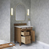 Brittany 30" Single Vanity, Pecan w/ 3 CM Lime Delight Silestone Top