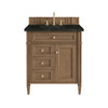 Brittany 30" Single Vanity, Pecan w/ 3 CM Phantome Eclos Top