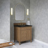 Brittany 30" Single Vanity, Pecan w/ 3 CM Phantome Eclos Top