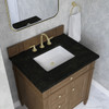 Brittany 30" Single Vanity, Pecan w/ 3 CM Phantome Eclos Top