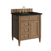 Brittany 30" Single Vanity, Pecan w/ 3 CM Phantome Eclos Top