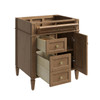 Brittany 30" Single Vanity, Pecan w/ 3 CM Siberian Silestone Top