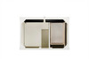 Brittany 36" Single Vanity, Bright White w/ 3 CM Ethereal Noctis Silestone Top