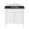 Brittany 36" Single Vanity in Bright White, w/ 3 CM Phantome Eclos Top