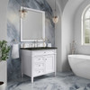 Brittany 36" Single Vanity in Bright White, w/ 3 CM Phantome Eclos Top