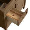 Brittany 36" Single Vanity, Pecan w/ 3 CM Parisien Bleu Silestone Top