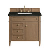 Brittany 36" Single Vanity, Pecan w/ 3 CM Phantome Eclos Top