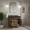 Brittany 36" Single Vanity, Pecan w/ 3 CM Phantome Eclos Top
