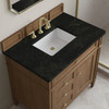 Brittany 36" Single Vanity, Pecan w/ 3 CM Phantome Eclos Top