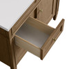 Brittany 36" Single Vanity, Pecan w/ 3 CM White Zeus Silestone Top