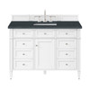 Brittany 48" Single Vanity, Bright White w/ 3 CM Charcoal Soapstone Silestone Top
