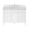 Brittany 48" Single Vanity, Bright White w/ 3 CM Lime Delight Silestone Top