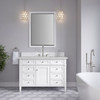 Brittany 48" Single Vanity, Bright White w/ 3 CM Lime Delight Silestone Top