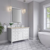 Brittany 48" Single Vanity in Bright White, w/ 3 CM Tajnar Eclos Top