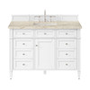 Brittany 48" Single Vanity in Bright White, w/ 3 CM Tajnar Eclos Top w/FreePower Wireless Charger