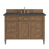Brittany 48" Single Vanity, Pecan w/ 3 CM Parisien Bleu Silestone Top