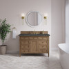 Brittany 48" Single Vanity, Pecan w/ 3 CM Parisien Bleu Silestone Top