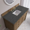 Brittany 48" Single Vanity, Pecan w/ 3 CM Parisien Bleu Silestone Top