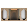 Brittany 48" Single Vanity, Pecan w/ 3 CM Victorian Silver Silestone Top w/FreePower Wireless Charger
