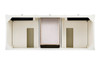 Brittany 60" Double Vanity, Bright White Vanity w/ 3 CM Lime Delight Silestone Top