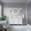 Brittany 60" Single Vanity in Bright White, w/ 3 CM Tajnar Eclos Top